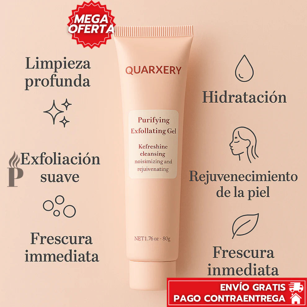 Quarxery Gel Exfoliante | Adiós a las manchas, grasa y puntos negros
